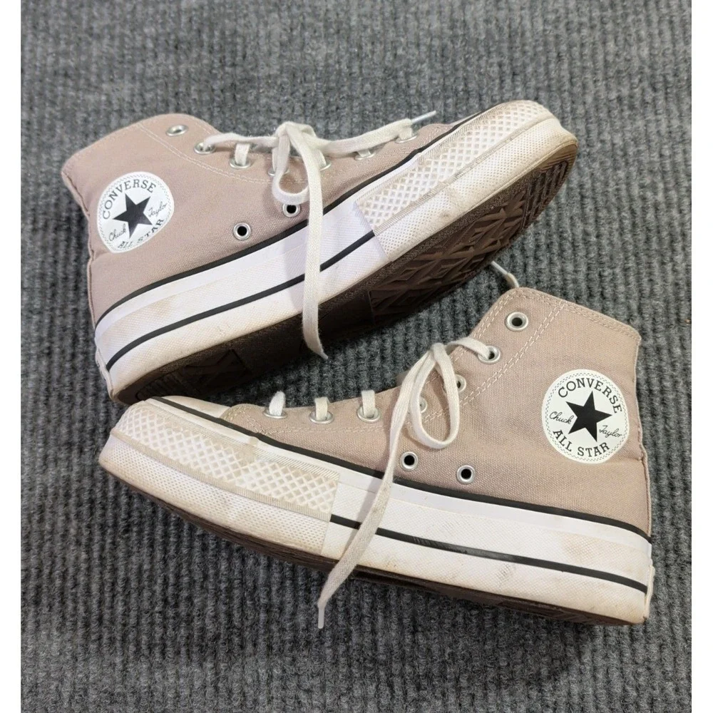 Converse Chuck Taylor All Star Lift Platform High Sneakers Womens 7 Wonder Stone